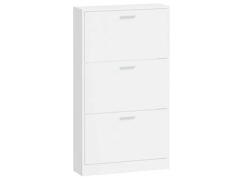  Meuble à chaussure | armoire à chaussure blanc brillant 59x17x108 cm bois ingénierie  - Conforama E