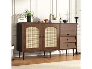 Buffet <strong></strong> <strong></strong> - 130 cm coloris bois foncé
