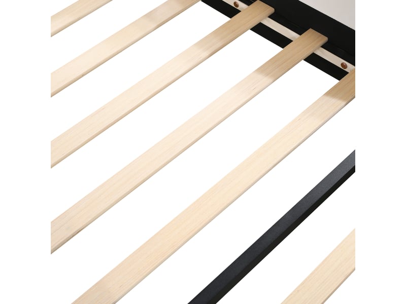  Lit enfant rembourré, lit simple en velours blanc avec forme d'ours et 12 lattes, 90x200 cm, matelas non précisé  - Conforama E