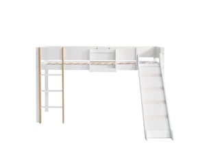 Lit mezzanine 90x200 cm <strong>NAHILIMI</strong>  <strong></strong> coloris blanc
