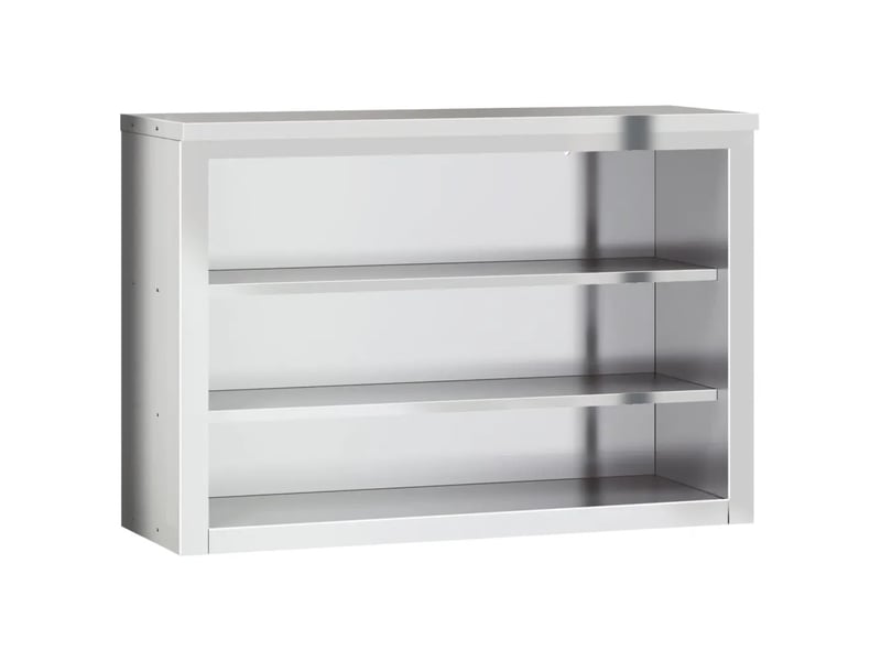  Armoire murale de cuisine en acier inoxydable 110 x 40 x 75 cm design moderne avec 2 étagères couleur argenté 02_0047582  - Conforama A