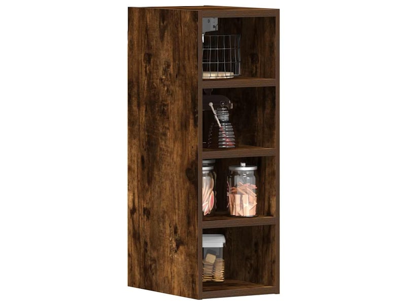  Meuble de rangement cuisine, armoire suspendue chêne fumé 20x29,5x60cm bois d'ingénierie  - Conforama B