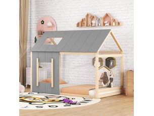 Lit cabane 90x200 cm <strong>MODENUIT </strong>  <strong></strong> coloris bicolore