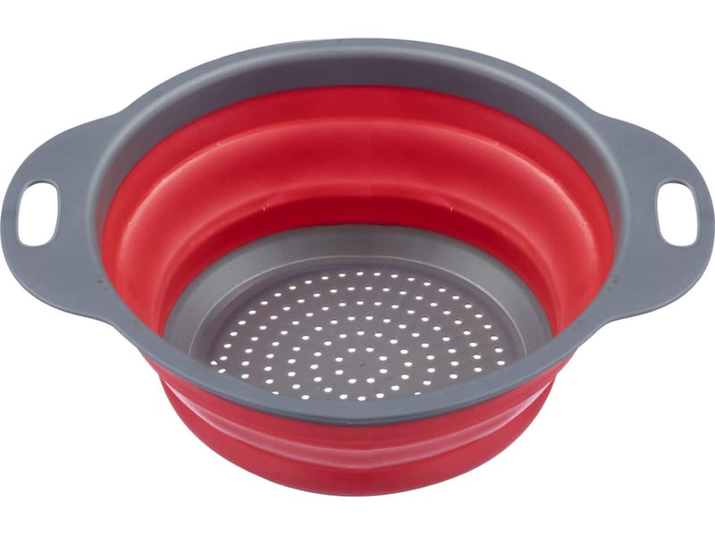  1 passoire pliable avec système de suspension, diamètre intérieur: 20 cm, plastique, mini, rougeanthracite GTR02102 - Conforama A