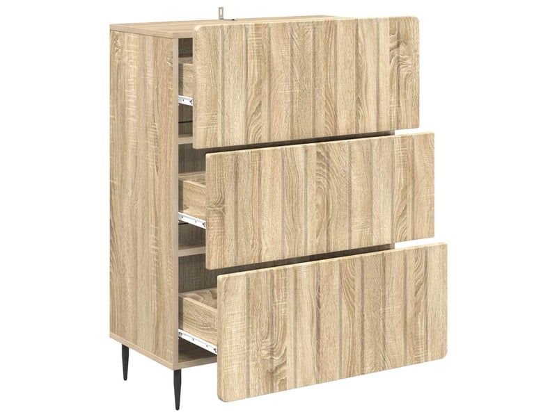  Armoire de rangement bureau, armoire à tiroirs 66 x 34,5 x 92 cm bois d'ingénierie shl4184  - Conforama E