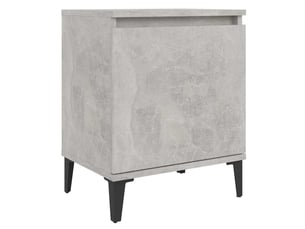 Table de chevet - cabinet de chevet - table de nuit avec pieds en métal gris béton 40x30x50 cm