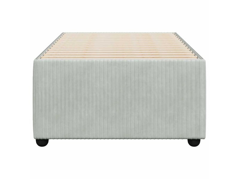  Lit simple- lit adulte -  cadre de lit sans matelas gris clair 100x200 cm velours  - Conforama C