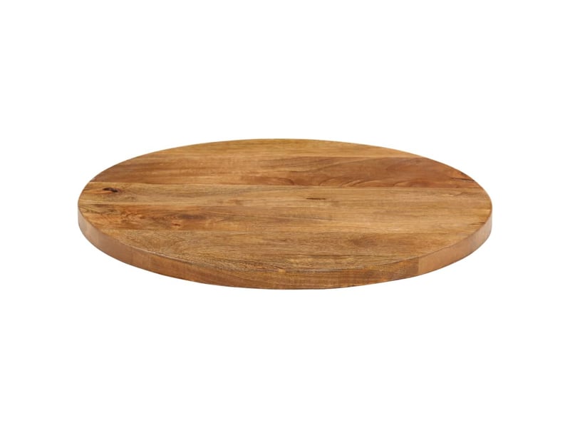  Dessus de table - plateau de table - dessus de bureau ø 60x2,5 cm rond bois de manguier massif  - Conforama C