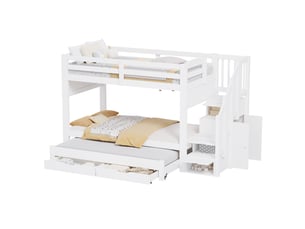 Lit superposé 90x200 cm <strong></strong> <strong></strong> coloris blanc