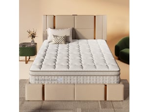 Matelas 140x200 cm MIVRAY Ressorts ensachés + mousse soutien Medium épaisseur 25 cm