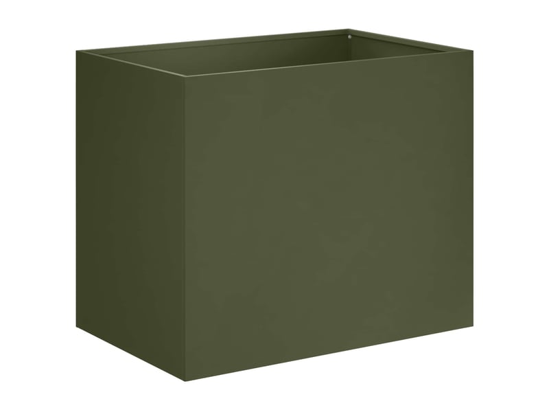  Jardinière - cache-pot de jardin 2 pcs vert olive 50 x 40 x 50 cm  - Conforama C