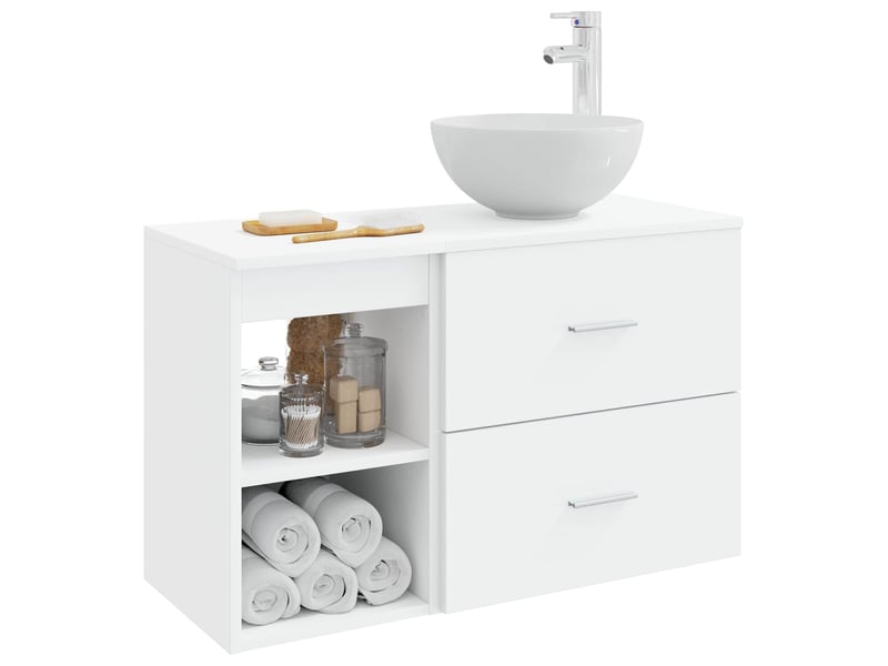 Ensemble de mobilier de salle de bain 2 pc blanc cf63978 - Conforama C