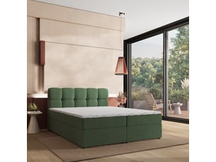 Lit avec rangement 160x200 cm <strong>MASSENO</strong>  <strong></strong> coloris vert