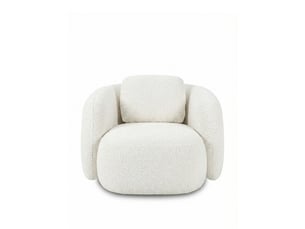 Fauteuil luna blanc cassé 3 places