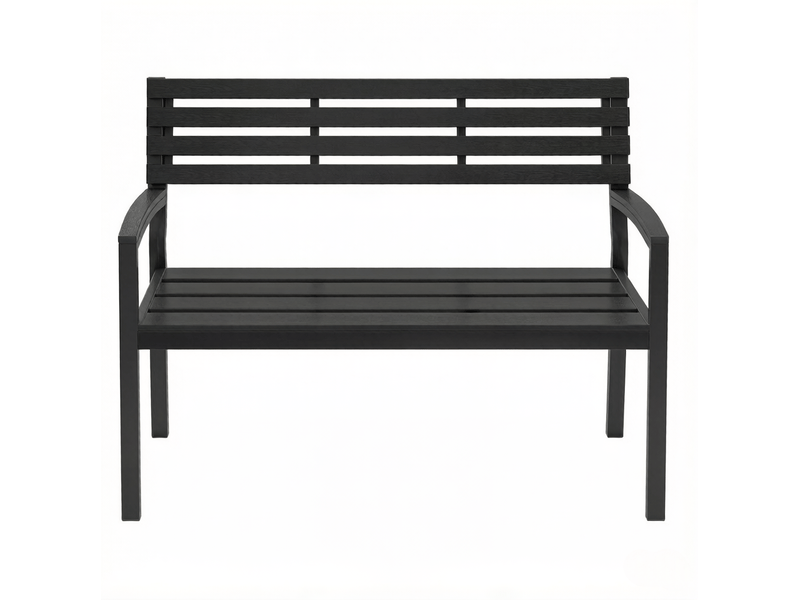  Banc de jardin extérieur avec dossier et accoudoirs 115 cm evryae  - Conforama A