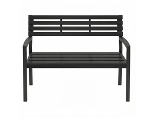 Banc de jardin extérieur avec dossier et accoudoirs 115 cm evryae