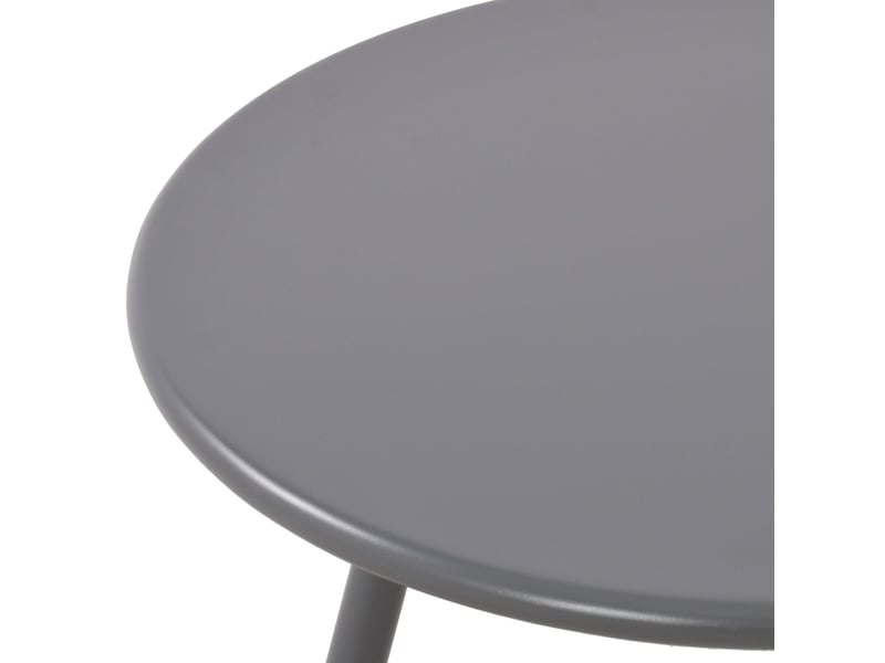 Table basse ronde intérieur extérieur en polypropylène couleur gris foncé – ø 60 cm résistante aux intempéries 10_0009196 - Conforama D