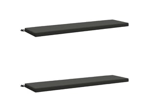 Lot de 2 coussins de banc, coussins d'assise soest 100 % polyester anthracite cf56977