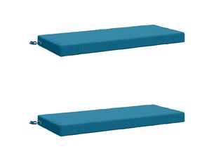 Lot de 2 coussins de banc, coussins d'assise soest 100 % polyester bleu clair cf57086