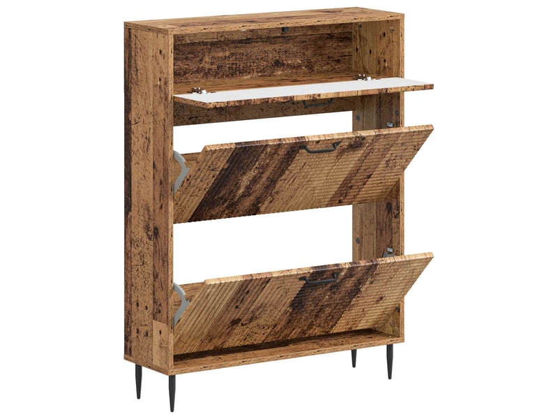  Meuble à chaussures, armoire à chaussures haarlem 78x24x103 cm bois d'ingénierie shl1221  - Conforama C