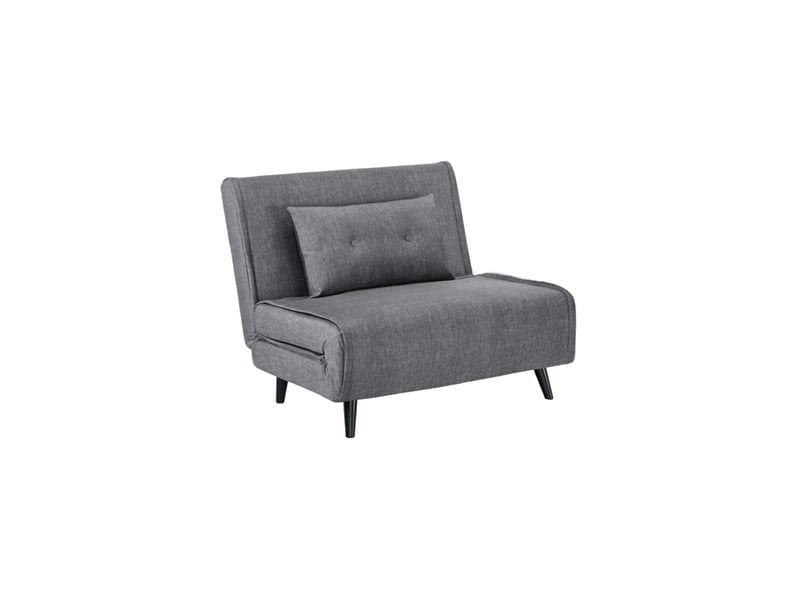 Fauteuil convertible presto 1 place - velours gris - couchage 100x190cm - Conforama A