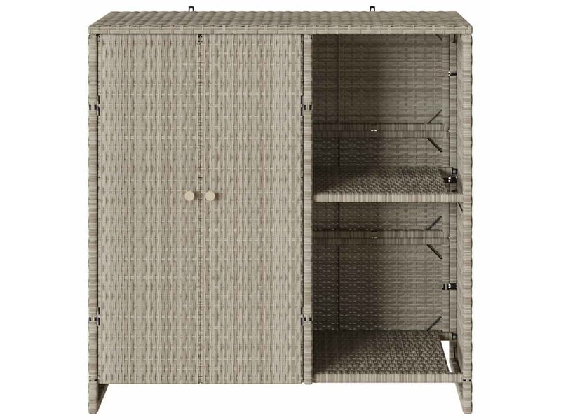  Meuble de rangement, armoire de rangement gris clair 100x36x102 cm rotin  - Conforama E