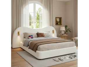 Lit coffre 180x200 cm COVREO    coloris blanc