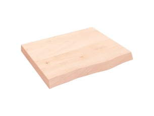 Comptoir de salle de bain, plan de travail 60x50x(2-6) cm bois massif non traité cf65750