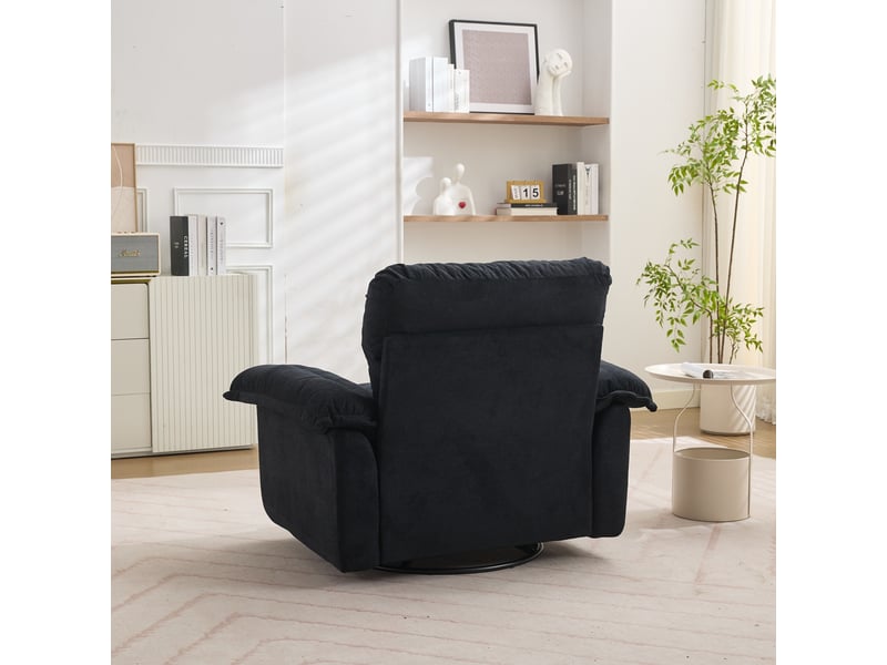  Canapé 1 place, canapé de salon, pivotant à 360°, finition capitonnée, format surdimensionné, pour salon, en chenille, chambre  - Conforama W