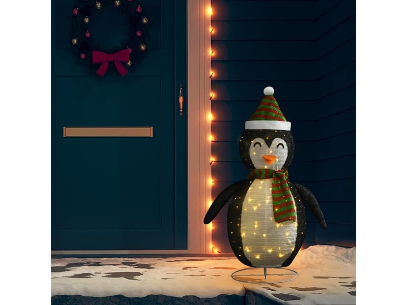  Décoration de noël pingouin à led tissu de luxe 120 cm  - Conforama B