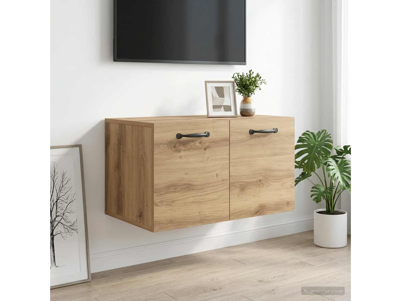  Meuble mural, meuble de rangement salon 60 x 36,5 x 35 cm bois d'ingénierie shl3306  - Conforama B