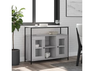 Buffet - bahut - meuble de rangement sonoma gris 100x35x80 cm bois d'ingénierie