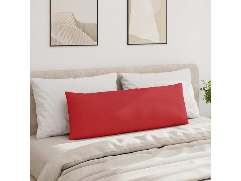  Lot de 2 coussins de canapé, coussins décoratifs tissu rouge 120 x 40 cm cf58939  - Conforama D