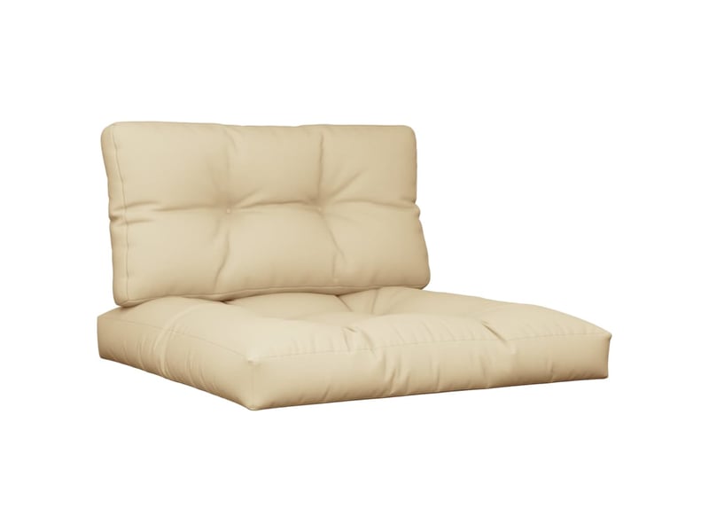  Lot de 2 coussins de palette, coussins de canapé beige tissu cf59493  - Conforama A