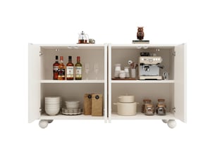 Buffet 4 porte(s) 0 tiroir(s) LPOSPI - 120 cm coloris blanc