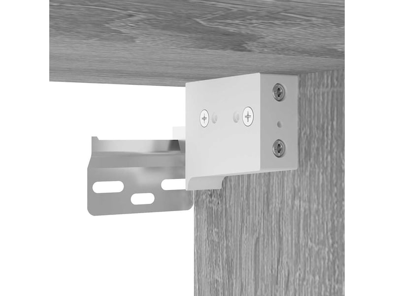  Armoire murale, meuble de rangement sonoma gris 80x33x80 cm bois d'ingénierie shl43634  - Conforama E