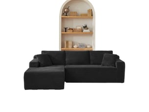 Canapé d'angle modulable sans montage 4 places 252,5 cm - mousse mémoire et méridienne