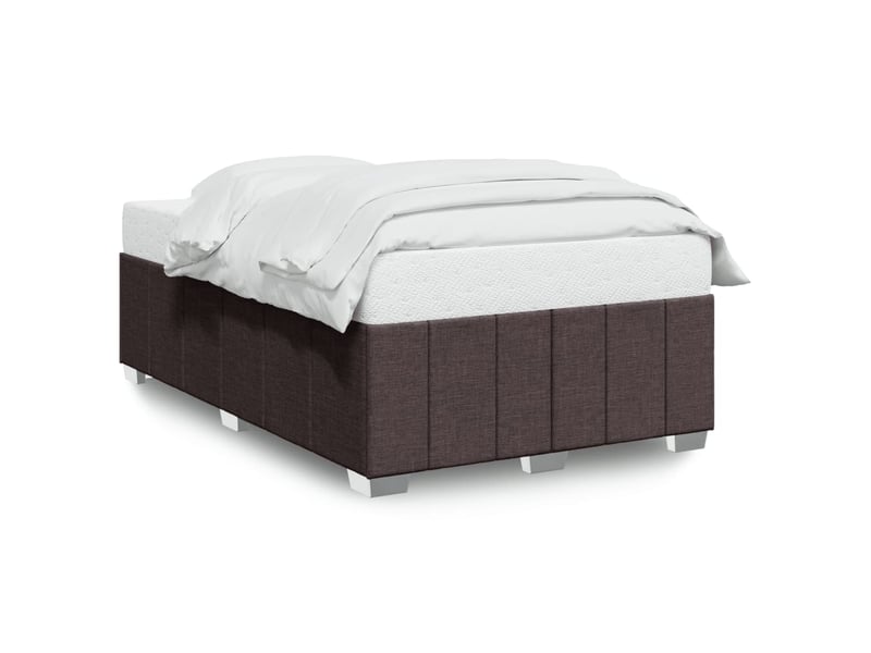  Lit double- lit adulte -  cadre de lit sans matelas marron foncé 120x190 cm tissu  - Conforama A