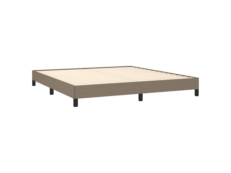 Lit double- lit adulte -  cadre de lit sans matelas taupe 180x200 cm tissu  - Conforama C