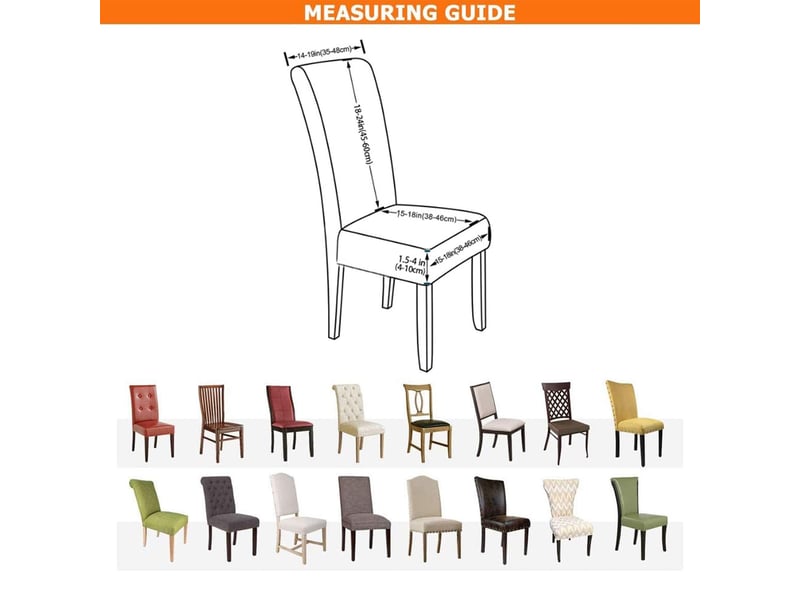  Housse de chaise - polyester - 4 pièces - marron - extensible et imperméable - décoration d'intérieur / - Conforama D