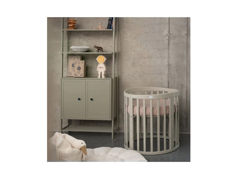  Lit bébé évolutif 7 en 1 ovale - olive waldin OWAL-O - Conforama E