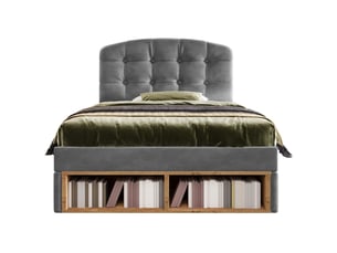 Lit simple 90x200 cm GUTENT   coloris gris