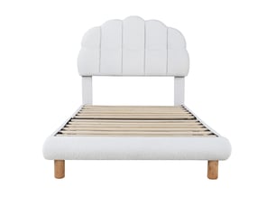 Lit simple 90x200 cm MAISONORA coloris blanc