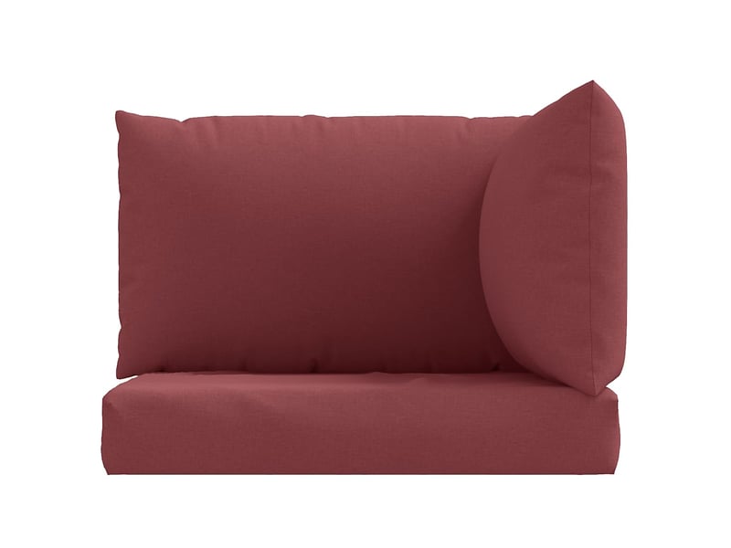  Lot de 3 coussins de palette, coussins de canapé rouge bordeaux mélangé tissu cf59702  - Conforama D