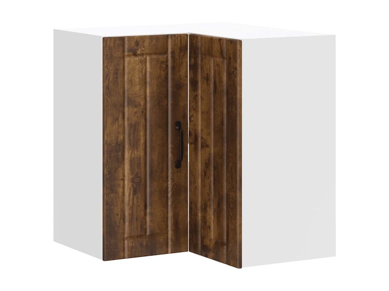 Armoire d'angle murale de cuisine lucca chêne fumé - Conforama A