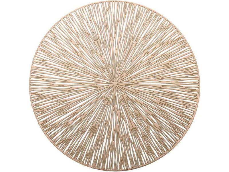  Set de table rond avec motif de trous decoratifs - or  - Conforama A
