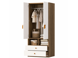 Armoire 2 porte(s) battante  2 tiroir(s) ULQENI  coloris bicolore largeur 70 cm