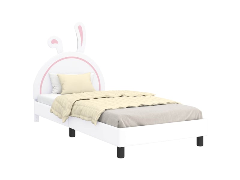  Cadre de lit pour enfants - lit jeune avec tête de lit blanc 80 x 200 cm pu  - Conforama A