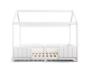 Lit simple 90x200 cm RAYOFI coloris blanc