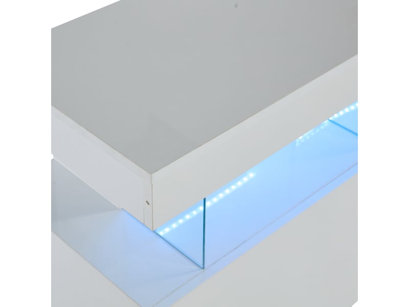 Buffet moderne 140x35x80 cm avec 3 tiroirs et 2 portes, meuble de rangement blanc laqué pour salon, cuisine ou couloir - Conforama W